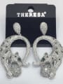thumb GODKI Luxury Women Wedding Dubai Copper Cubic Zirconia White Leopard Classic Stud Earring 0