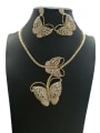 thumb GODKI Luxury Women Wedding Dubai Dainty Butterfly Copper Cubic Zirconia White Earring And Necklace Set 0