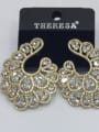 thumb GODKI Luxury Women Wedding Dubai Copper Cubic Zirconia White Oval Luxury Ear Jacket Earring 0