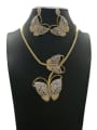 thumb GODKI Luxury Women Wedding Dubai Dainty Butterfly Copper Cubic Zirconia White Earring And Necklace Set 0