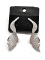 thumb GODKI Luxury Women Wedding Dubai Copper Cubic Zirconia White Leaf Artisan Stud Earring 0