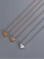 thumb Titanium 316L Stainless Steel Smooth Heart Minimalist Necklace with e-coated waterproof 2