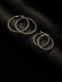 thumb Titanium 316L Stainless Steel Round Vintage Hoop Earring with e-coated waterproof 0