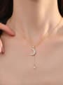 thumb Titanium Steel Cubic Zirconia Star Dainty Lariat Necklace 1