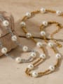 thumb Stainless steel Freshwater Pearl Geometric Dainty Beaded Necklace 2