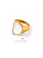 thumb Stainless steel Shell Geometric Trend Band Ring 3