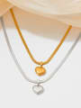 thumb Stainless steel Heart Trend Cuban Necklace 1