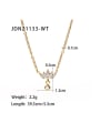 thumb Stainless steel Cubic Zirconia Crown Dainty Necklace 2