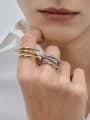 thumb Stainless steel Geometric Hip Hop Stackable Ring 1