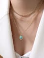 thumb Titanium Steel Turquoise Heart Minimalist Necklace 1