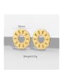 thumb Stainless steel Round Trend Stud Earring 2