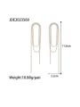 thumb Stainless steel Cubic Zirconia Tassel Minimalist Threader Earring 2