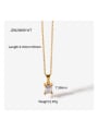 thumb Stainless steel Cubic Zirconia Rectangle Trend Necklace 4