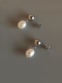 thumb Titanium 316L Stainless Steel Imitation Pearl Geometric Ethnic Drop Earring with e-coated waterproof 2