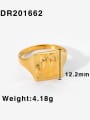 thumb Stainless steel Geometric Hip Hop Band Ring 4