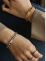 thumb Titanium 316L Stainless Steel Geometric Chain Artisan Link Bracelet with e-coated waterproof 1