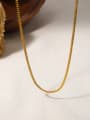 thumb Titanium Steel Geometric Minimalist Link Necklace 1