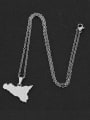 thumb Stainless steel Irregular Ethnic Map of Sicily Pendant Necklace 2