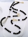 thumb Brass Bead Number Trend Long Strand Necklace 2