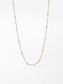 thumb Stainless steel Bead Geometric Trend Link Necklace 0