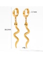 thumb Stainless steel Cubic Zirconia Snake Trend Stud Earring 3