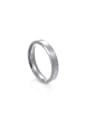 thumb Stainless steel Rhinestone Geometric Minimalist Couple Ring 4