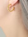 thumb Brass Geometric Vintage  C Shape  Stud Earring 1