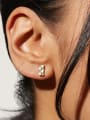 thumb Stainless steel Cubic Zirconia Geometric Trend Stud Earring 1