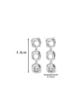 thumb Brass Cubic Zirconia Geometric Trend Stud Earring 3