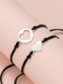 thumb Titanium Steel Heart Minimalist Adjustable Bracelet 1