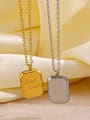 thumb Stainless steel Rectangle Vintage Necklace 2