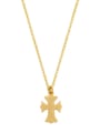 thumb Cross Exquisite Fine Chain Necklace Gold Stainless Steel Sweater Chain 2