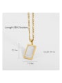 thumb Stainless steel Shell Rectangle Trend Necklace 2
