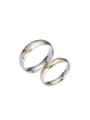 thumb Stainless steel Irregular Minimalist Couple Ring 3