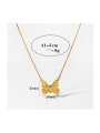 thumb Stainless steel Butterfly Trend Necklace 3