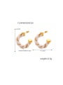 thumb Brass Artificial Leather Geometric Minimalist Stud Earring 2