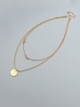 thumb Titanium 316L Stainless Steel Geometric Minimalist Multi Strand Necklace with e-coated waterproof 2