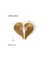 thumb Stainless steel Cubic Zirconia Heart Trend Stud Earring 3
