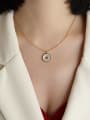 thumb Titanium 316L Stainless Steel Shell Round Minimalist Necklace with e-coated waterproof 1