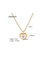 thumb Stainless steel Cubic Zirconia Heart Trend Necklace 2