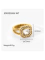 thumb Stainless steel Cubic Zirconia Geometric Vintage Band Ring 2