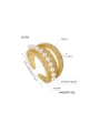 thumb Brass Cubic Zirconia Geometric Hip Hop Stackable Ring 2