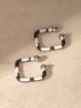 thumb Stainless steel Enamel Geometric Minimalist Stud Earring 2