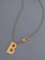 thumb Titanium 316L Stainless Steel Letter Hip Hop Necklace with e-coated waterproof 2