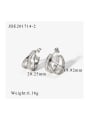 thumb Stainless steel Cubic Zirconia Geometric Trend Stud Earring 2