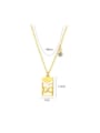 thumb Stainless steel Cubic Zirconia Geometric Trend Necklace 3