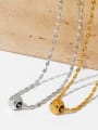 thumb Stainless steel Geometric Trend Beaded Necklace 0