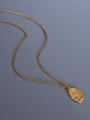 thumb Titanium 316L Stainless Steel Angel Vintage Geometric  Pendant Necklace with e-coated waterproof 3
