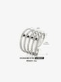 thumb Stainless steel Enamel Geometric Hip Hop Stackable Ring 1
