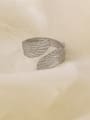 thumb Stainless steel Feather Hip Hop Band Ring 1